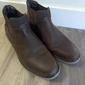 Nunn Bush Dark Brown Leather Ankle Boots